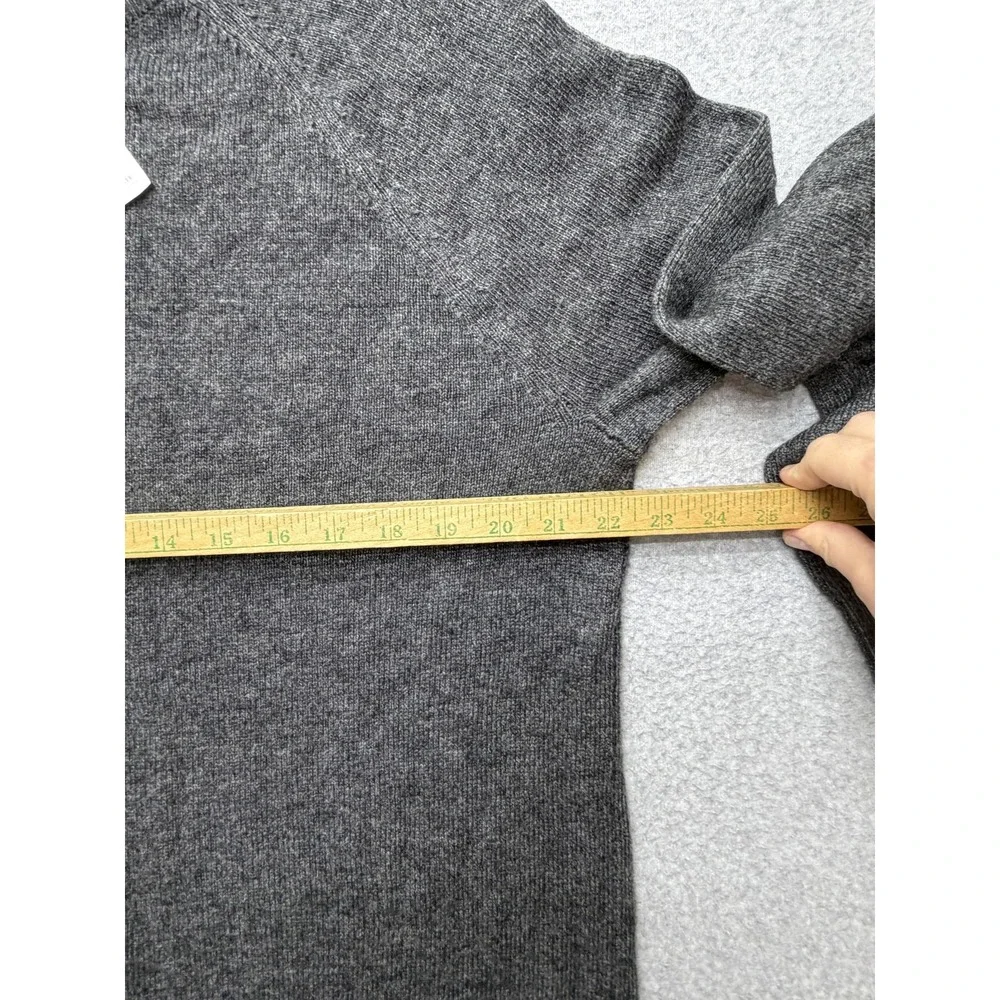 J.Crew Sweater Mens Large Gray Lambswool Crewneck Knit Pullover AA027